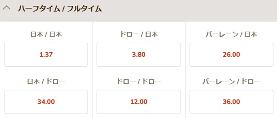 1stハーフ2ndハーフ
