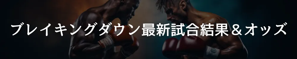 ブレイキングダウン結果
